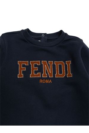 blue cotton sweatshirt FENDI KIDS | BMH0875V0F0QG0